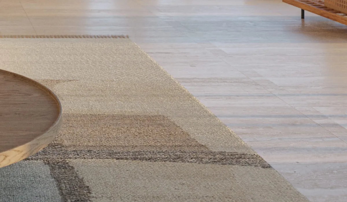 Porcelanato + textiles tejidos